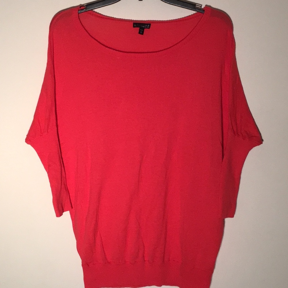 Express Wide-Neck Sweater, Orange